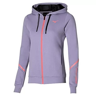 Mizuno Damska bluza z kapturem Athletics, Wisteria, M - Bluzy damskie - miniaturka - grafika 1