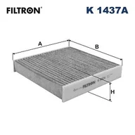 Filtry kabinowe - Filtr, wentylacja przestrzeni pasażerskiej Filtron K 1437A - miniaturka - grafika 1