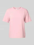 Koszulki i topy damskie - T-shirt z czystej bawełny ekologicznej z okrągłym dekoltem - miniaturka - grafika 1