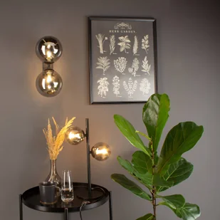 Lampa stołowa Neptun czarna z 2 dymionymi kulami - Lampy stojące - miniaturka - grafika 5