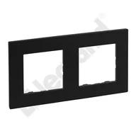 Klawisze i ramki - Legrand Ramka podwójna Niloe Step 863592 86 x 157 mm czarny - miniaturka - grafika 1