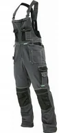Spodnie męskie - Spodnie Na Szelkach Ogrodniczki Szaro-Czarne Xxxl - miniaturka - grafika 1