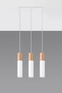 Lampy sufitowe - Sollux Lighting Lampa wisząca PABLO 3L biała - miniaturka - grafika 1