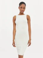 Sukienki - Calvin Klein Jeans Sukienka letnia Archive J20J223049 Écru Slim Fit - miniaturka - grafika 1