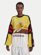 Bluzy damskie - adidas Bluza Archive Cycling JW0147 Żółty Oversize - miniaturka - grafika 1