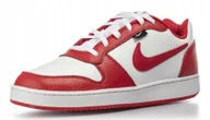 Sneakersy męskie - Buty sportowe Nike męskie Skórzane Ebernon czerwone Białe sneakersy R. 42 - miniaturka - grafika 1