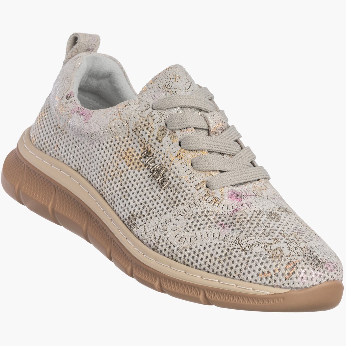 Sneakersy Damskie Buty Skórzane Półbuty Lekkie Casual Szare Filippo DP7573/26 Szary 36