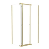 Kabiny prysznicowe - Kabina prysznicowa Titanium Open 100x80 cm złota Durasan - miniaturka - grafika 1