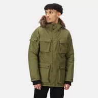 Kurtki męskie - Regatta Męska Kurtka Zimowa Parka Aziel Zielony, Rozmiar: XL - miniaturka - grafika 1