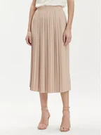 Spódnice - Kontatto Spódnica plisowana NO222C Beżowy Regular Fit - miniaturka - grafika 1