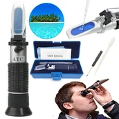 Inne urządzenia pomiarowe - REFRAKTOMETR MIERNIK ZASOLENIA WÓD SALIMETR 0-100% - miniaturka - grafika 1