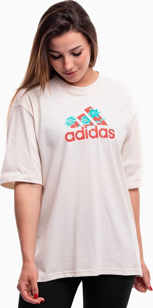 Adidas Koszulka damska adidas Flower Pack Badge of Sport biała IT1421 L
