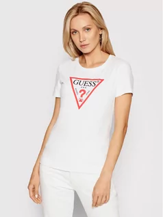Koszulki i topy damskie - Guess T-Shirt Original W1YI1B I3Z11 Biały Boxy Fit - grafika 1