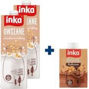 Napoje roślinne - Inka Napój owsiany + napój owsiany kakaowy Zestaw 2 x 1 l + 500 ml - miniaturka - grafika 1