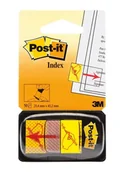 Zakładki indeksujące - Post-It 3M Zakładki indeksujące z nadrukiem ręka+ołówek (680-31), PP, 25x43mm, 50 kart. 3M-70071392784 - miniaturka - grafika 1