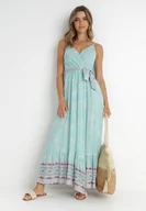 Sukienki - Miętowa Sukienka Komley - miniaturka - grafika 1