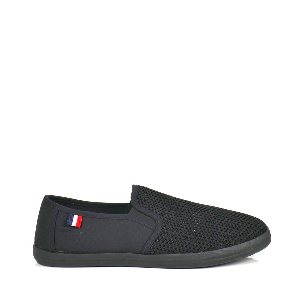 MĘSKIE TENISÓWKI WSUWANE Z SIATKI NEWS 3636 CZARNE