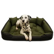Legowiska dla psów - Legowisko dla psa OSKAR Comfortable Zielono-czarny M 75 x 65 x 15 cm - miniaturka - grafika 1