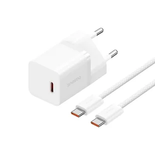 Ładowarka Baseus GaN5 mini 1C 30W EU+kabel USB-C (moon white) - Ładowarki do telefonów - miniaturka - grafika 1