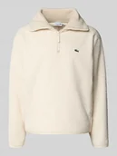 Bluzy męskie - Bluza o kroju relaxed fit z ciepłego polaru z kołnierzem zapinanym - miniaturka - grafika 1