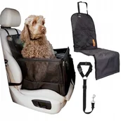 Sprzęt podróżny i transportery dla psów - Wobell Fotelik Siedzisko Do Samochodu Dla Psa Pokrowiec Ochraniacz Na Siedzenie 2W1 - miniaturka - grafika 1