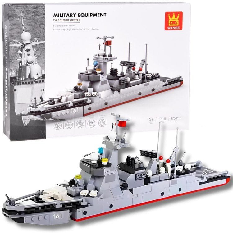 Klocki Techniczne Wange Okręt Type 052D Destroyer Statek 376ele ZA5673 EDUKAMP