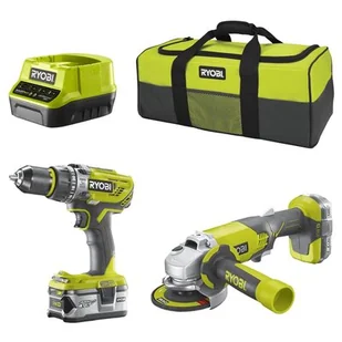 Zestaw elektronarzędzi RYOBI R18PDAG-242S - Zestawy elektronarzędzi - miniaturka - grafika 1