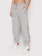 Spodnie sportowe damskie - Tommy Hilfiger Spodnie dresowe S10S101245 Szary Relaxed Fit - miniaturka - grafika 1