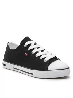 Buty dla chłopców - Tommy Hilfiger Trampki Low Cut Lace-Up Sneaker T3X4-32207-0890 S Czarny - grafika 1