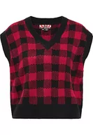 Swetry damskie - myMo ROCKS Damski sweter z dzianiny blond, czarno-czerwony, XS/S, czarny, czerwony, XS-S - miniaturka - grafika 1