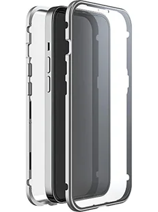 Black Rock - Etui ochronne ze szkła 360 stopni pasuje do Apple iPhone 14 I etui na telefon komórkowy, zamknięcie magnetyczne (przezroczyste ze srebrną ramką) - Etui i futerały do telefonów - miniaturka - grafika 1