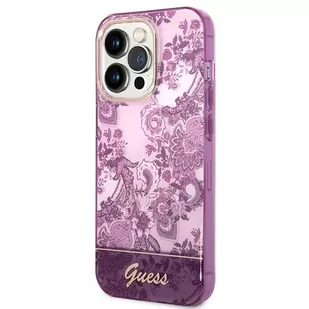 Guess Etui GUHCP14XHGPLHF do Apple iPhone 14 Pro Max 6,7" fuksja/fuschia hardcase Porcelain Collection - Etui i futerały do telefonów - miniaturka - grafika 2