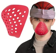 Dodatki do strojów karnawałowych - Maska Ułatwiająca Oddychanie Pod Kominiarkę Przebranie Cosplay Spiderman Czerwona - miniaturka - grafika 1