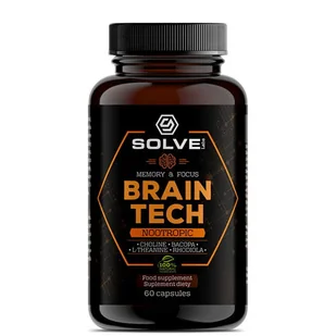 SOLVE LABS BRAIN TECH MEMORY & FOCUS 30 KAPSUŁEK - Suplementy diety - miniaturka - grafika 1