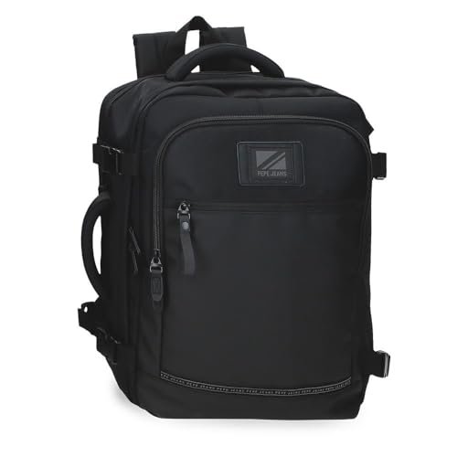 Pepe Jeans Stratford Plecak Na Laptopa Czarny 25x40x17 cms Poliester 17L by Joumma Bags, Czarny (Black), Talla única, plecak na laptopa