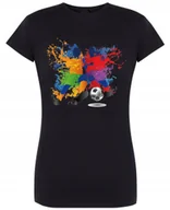Koszulki i topy damskie - T-Shirt damski nadruk Kolorowy Piłkarz R.M - miniaturka - grafika 1