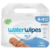 Chusteczki nawilżane - Waterwipes Chusteczki nawilżane nasączane czystą wodą 5 x 60 szt. - miniaturka - grafika 1