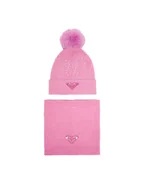 Czapki dla dzieci - Roxy Komplet czapka i komin CEO-ROXY_ACCCS_08_AW2025 Różowy - miniaturka - grafika 1