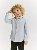 Bluzy i sweterki niemowlęce - Reserved - Bawełniana koszula z muszką - jasnoniebieski - miniaturka - grafika 1