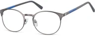 Okulary korekcyjne, oprawki, szkła - Sunoptic Okulary oprawki okrągłe metalowe 995 - miniaturka - grafika 1