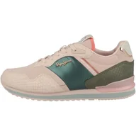 Trampki damskie - Pepe Jeans Damskie trampki LONDON MIX W, różowe (różowy), 38 EU, Różowy różowawy różowy, 5 UK - miniaturka - grafika 1