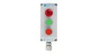 Inne akcesoria elektryczne - Spamel Kaseta sterownicza 3-otworowa zielonyczerwonylampka czerwona 24V 1Z 1R IP65 1x dławnica M20 szara ST22K3\04-1 ST22K3\04-1 - miniaturka - grafika 1