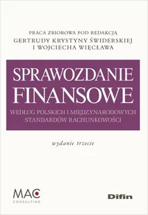 Sprawozdanie finansowe według polskich i międzynarodowych standardów rachunkowości - Difin - Finanse, księgowość, bankowość - miniaturka - grafika 1