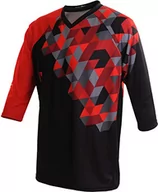 Bluzy męskie - Funkier Męska bluza Flow Bike Jersey czerwony czerwony/czarny XXL - miniaturka - grafika 1