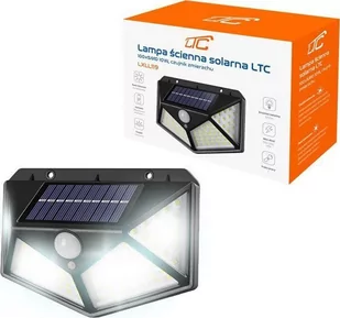 Kinkiet LTC Lampa ścienna solarna LTC 100 x SMD, 10 W, 1000 lm, sensor zmierzchu, 1200 mAh. - Lampy ogrodowe - miniaturka - grafika 1