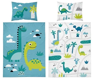 Pościel bawełniana dziecięca 100x135 5135a dinozaury - Pościel dla dzieci - miniaturka - grafika 1