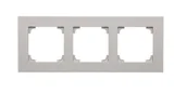 Klawisze i ramki - Kontakt Simon Ramka potrójna LINE Simon 55 - aluminium mat - miniaturka - grafika 1