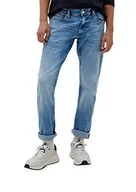 Spodenki męskie - s.Oliver Męskie spodnie jeansowe długie, slim fit, niebieskie, 28/32 - miniaturka - grafika 1
