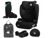 Foteliki samochodowe - Fotelik lionelo Hugo i-Size Black Carbon 15-36 kg + Organizer Lionelo 40 x 70 cm odcienie szarości i srebra - miniaturka - grafika 1