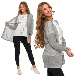 Cienki Kardigan Damski Lekki Sweter Delikatna Narzutka Wiskoza MORAJ L/XL - Swetry damskie - miniaturka - grafika 1